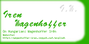 iren wagenhoffer business card