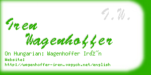 iren wagenhoffer business card